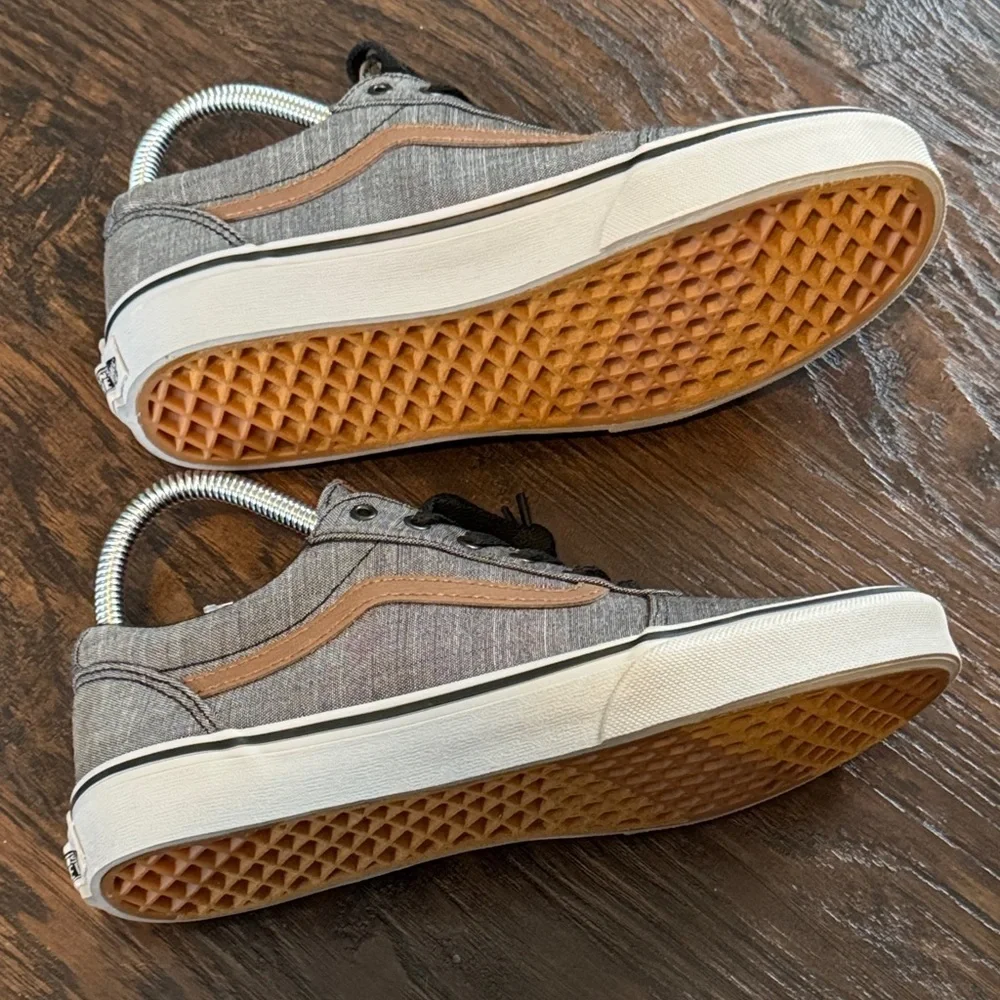 Vans Gray and Brown Kids Sneakers, New Without Tags